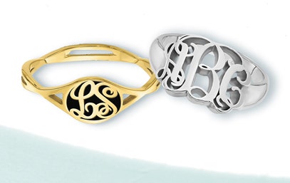 Monogrammed Rings