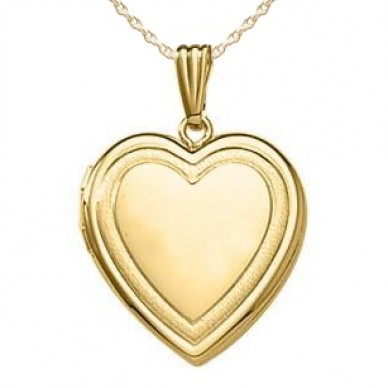 14k Gold Yellow Gold  Heart Locket - Bailey
