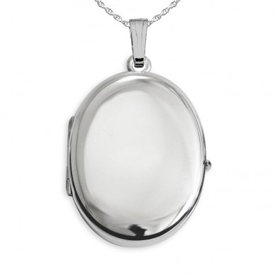 Sterling Silver Family Oval  Locket - Kate 3/4"