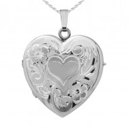 Sterling Silver Heart Four Photo Locket