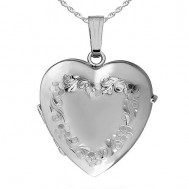 Petals Sterling 4 picture Heart Locket