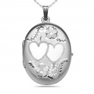 Sterling Silver Four Picture Oval Locket - Brianna