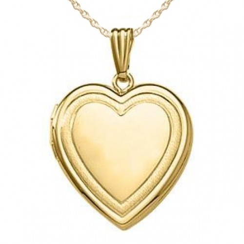 14k Gold Yellow Gold  Heart Locket - Bailey