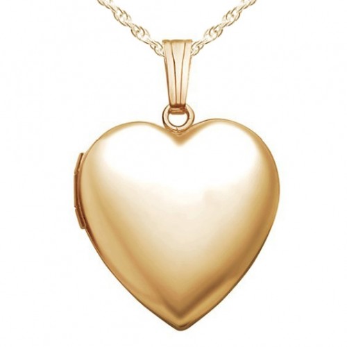 14k Gold Filled Classic Heart Photo Locket