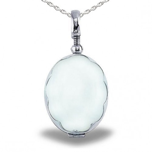 Sterling Silver Oval Glass Dome Locket