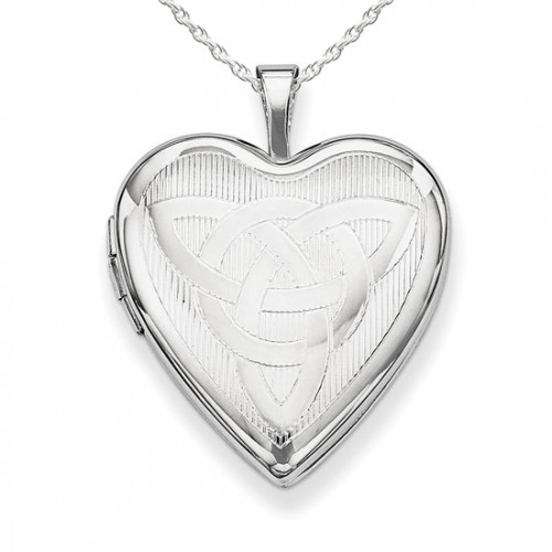 Sterling Silver Trinity Heart Photo Locket 
